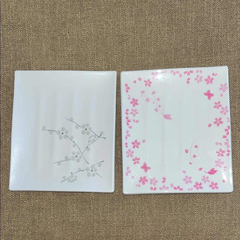 Macy's White and Pink Floral Dinnerware Set